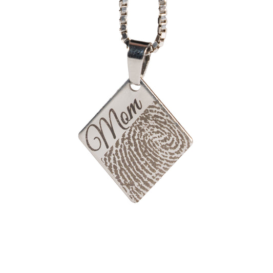 Stainless Steel Diamond Pendant