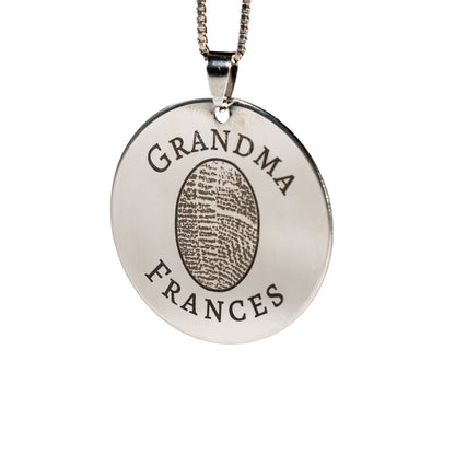 Large Circle Stainless Steel Pendant