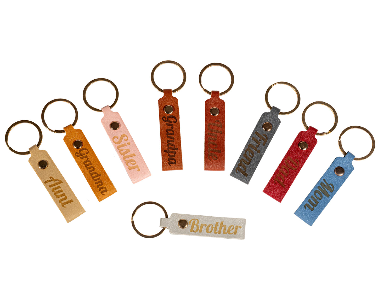 Faux Leather Keychain