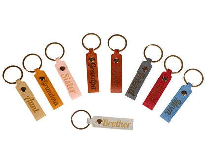 Faux Leather Keychain