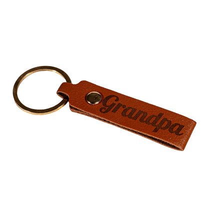 Faux Leather Keychain